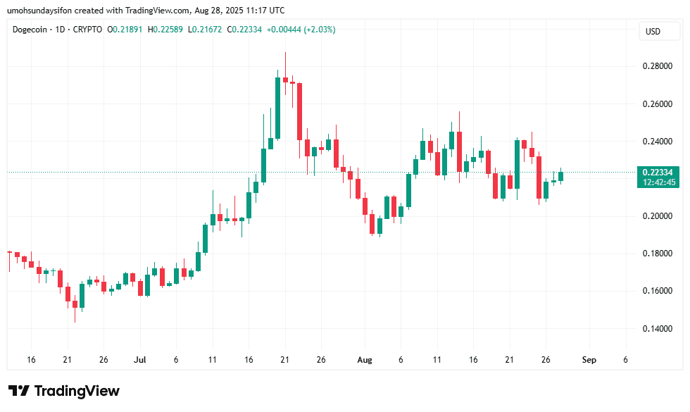 DOGE/USD 1D Price Chart|Source: TradingView