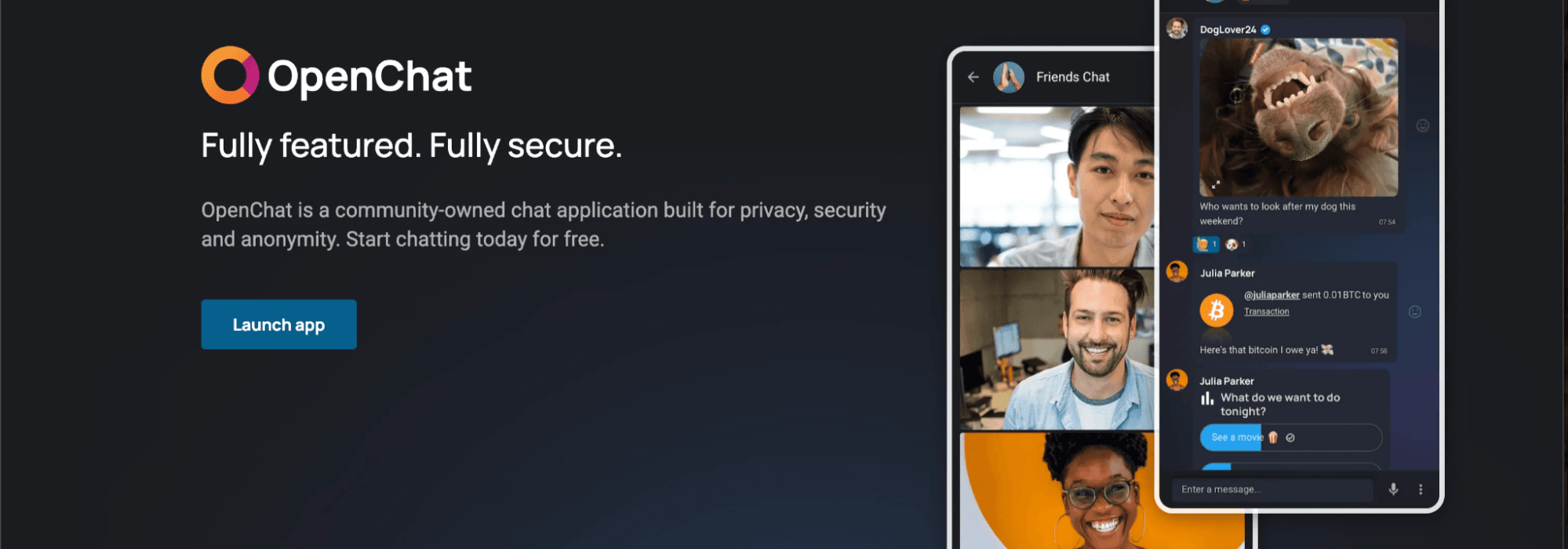 OpenChat home page