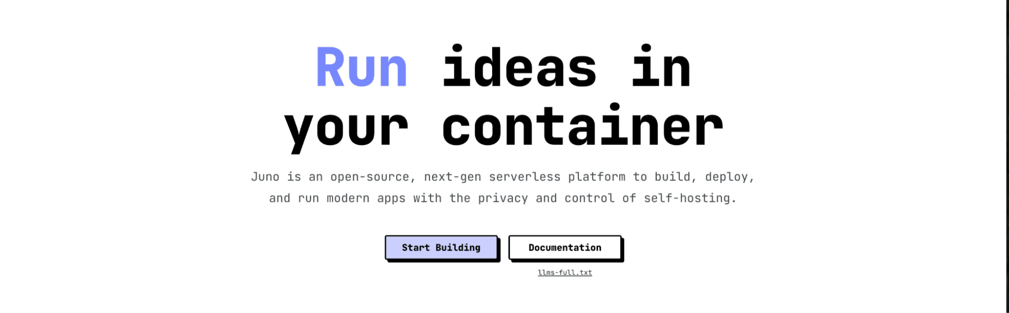 Juno home page