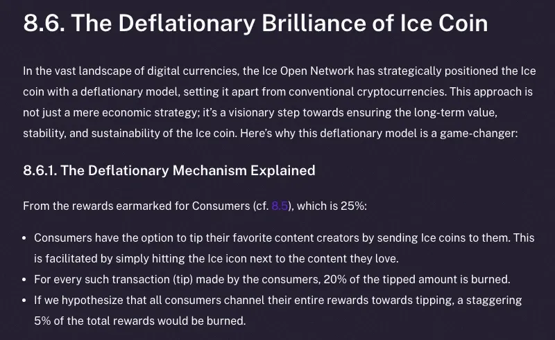 ICE token's deflationary mechanism explained