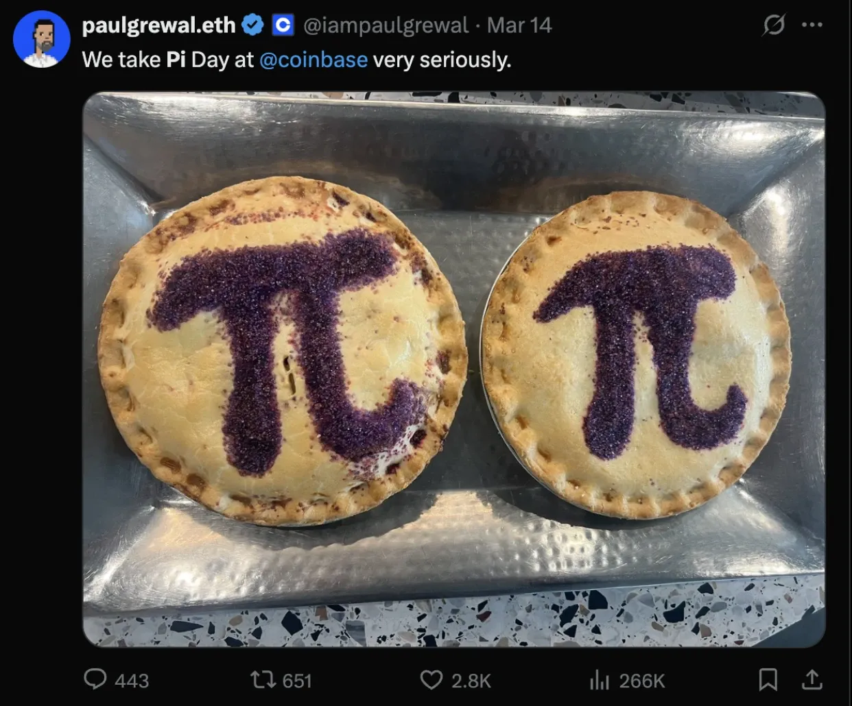 Coinbase CLO tweets about Pi Network