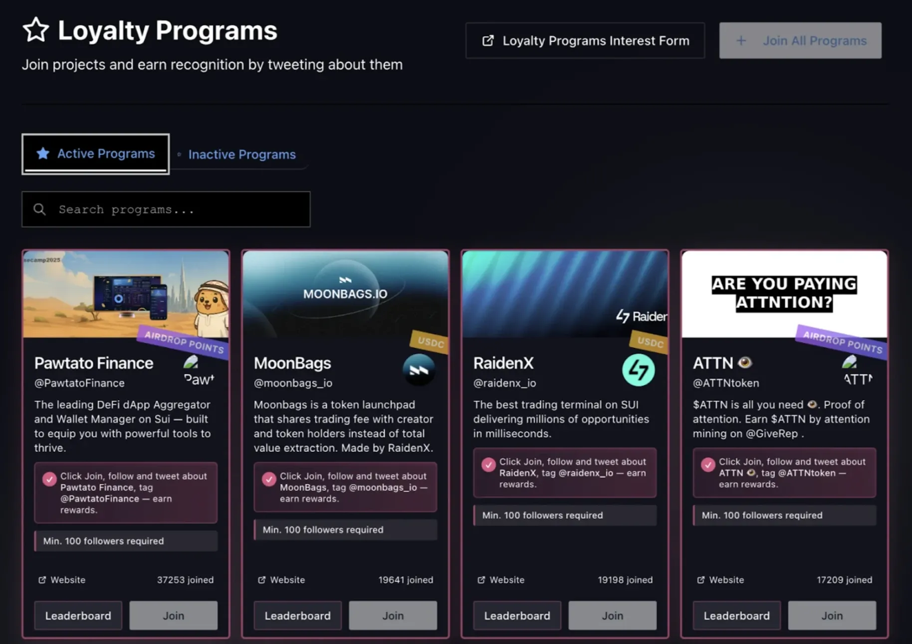 GiveRep's loyalty programs