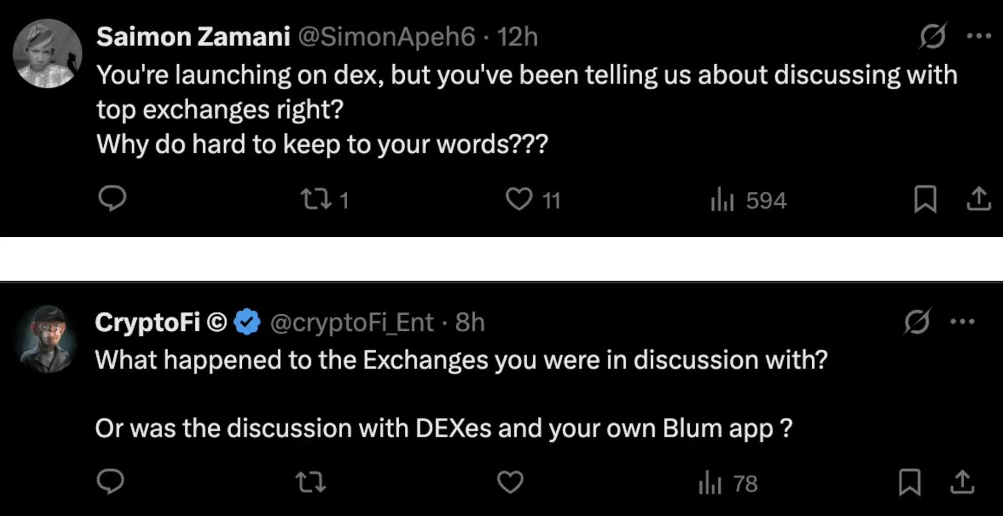 Community reactions to BLUM TGE announcement