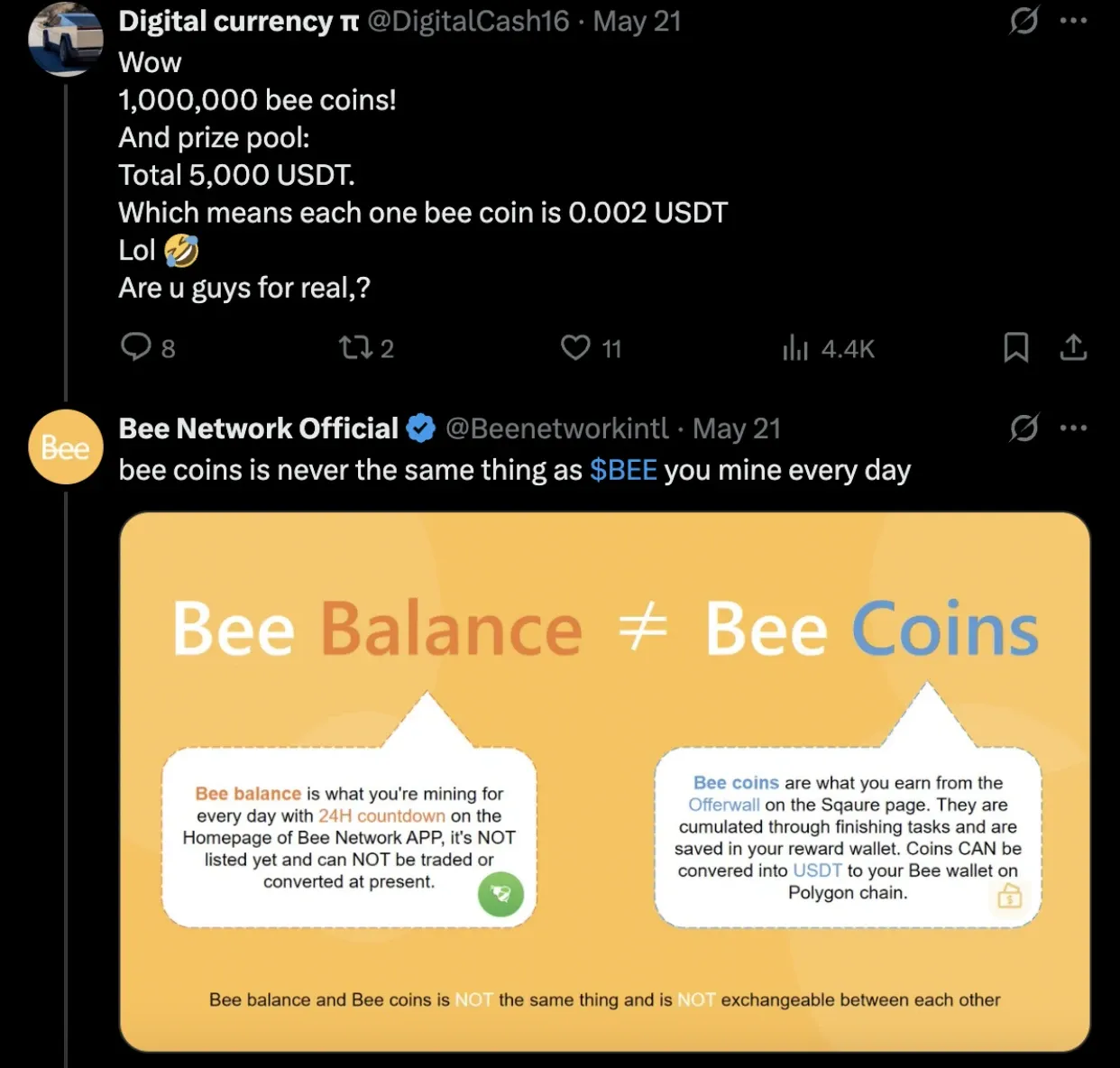 Bee Network answers a community question