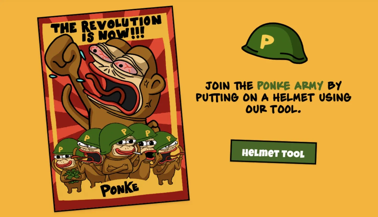Ponke's helmet tool