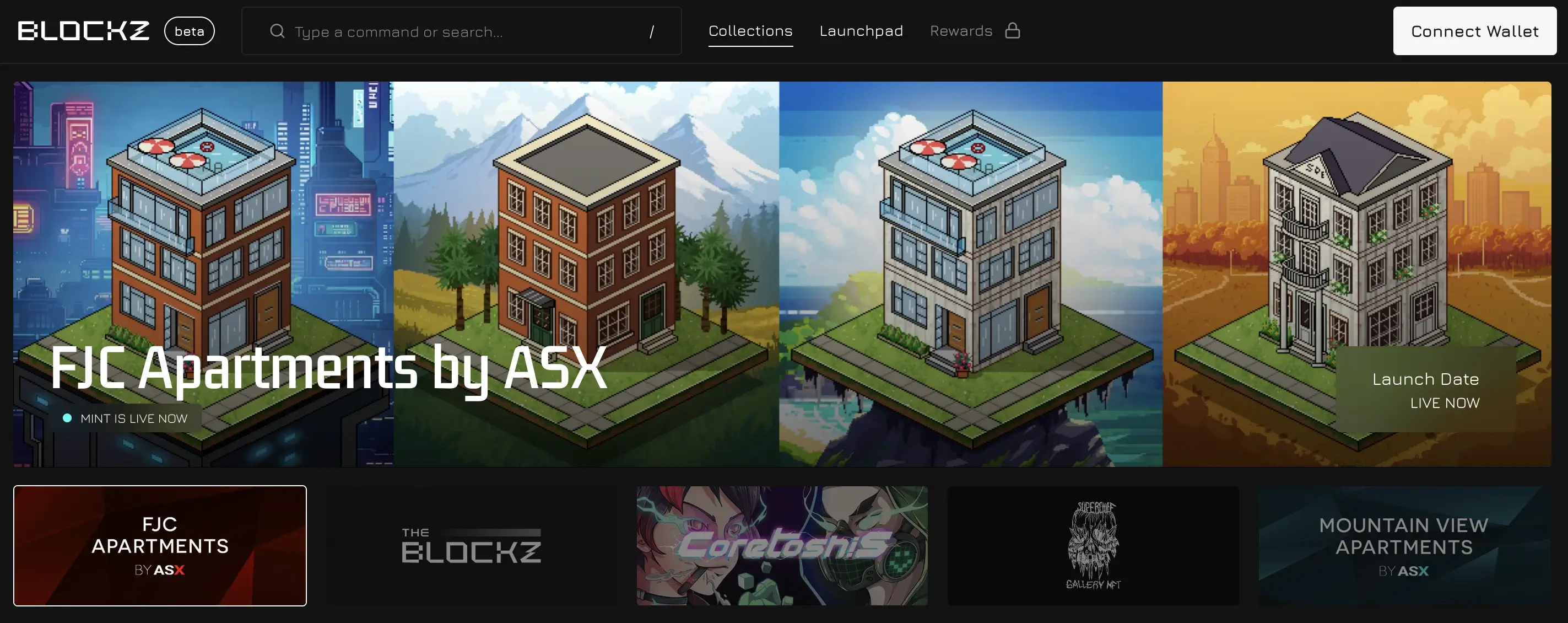 Blockz.gg homepage