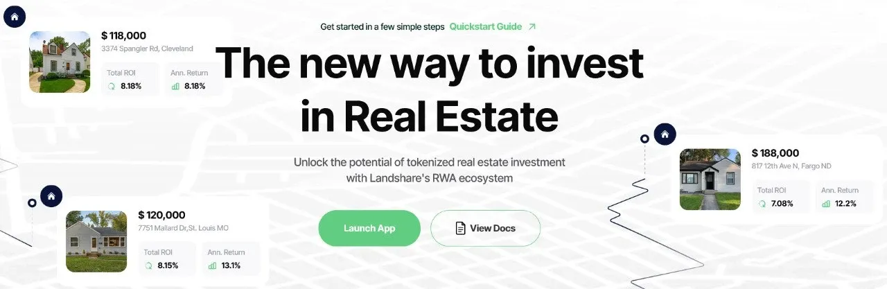 Landshare focuses on tokenizing real estate investment