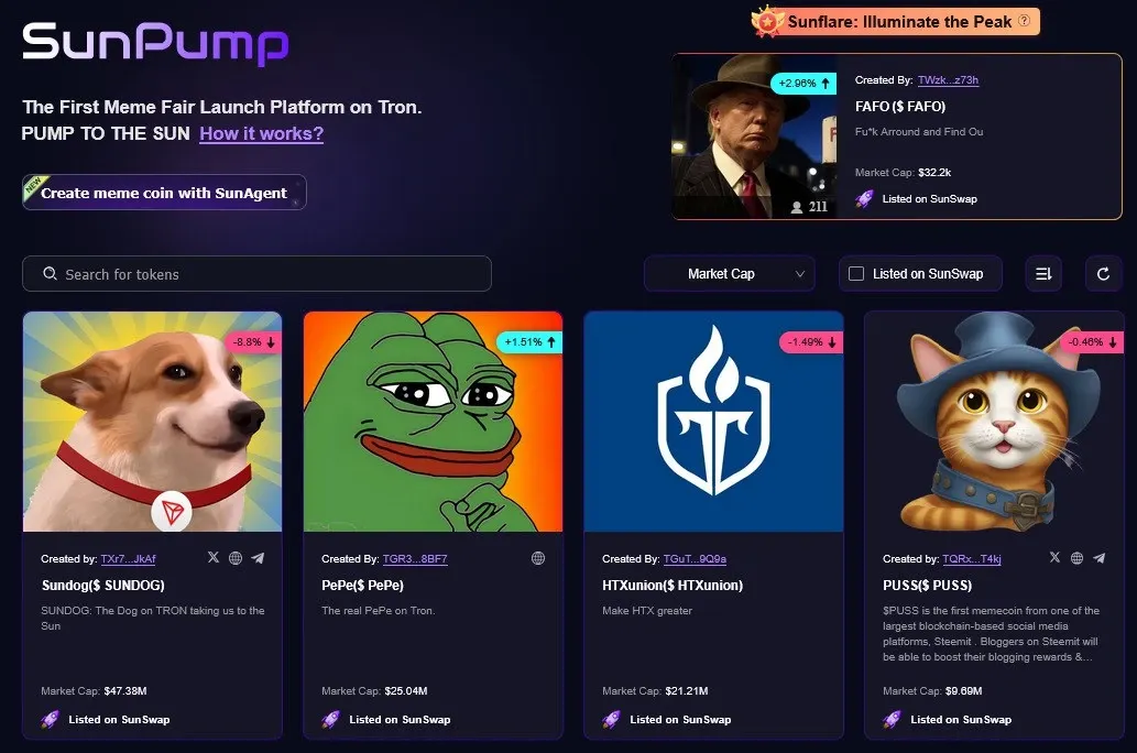 SunPump's UI