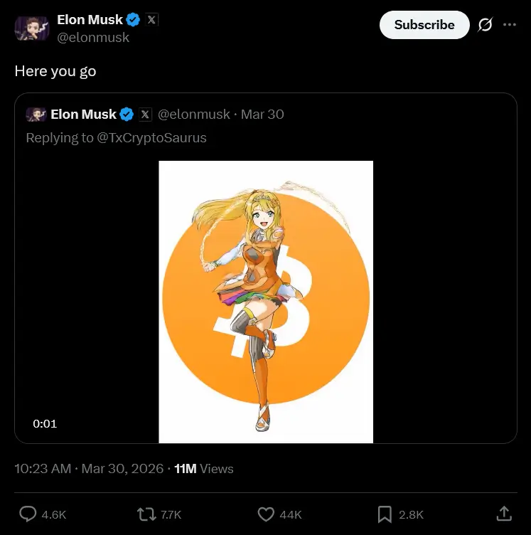 Elon Musk on X Here you go