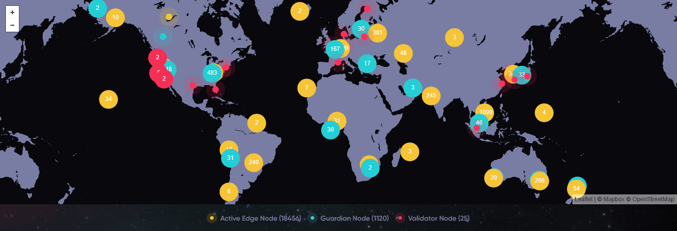 Worldwide nodes Theta Network