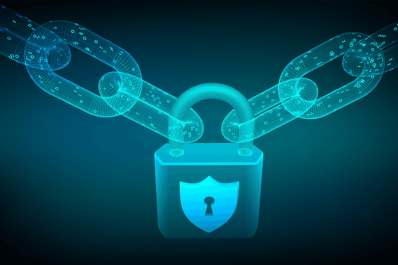 Blockchain security chain and lock