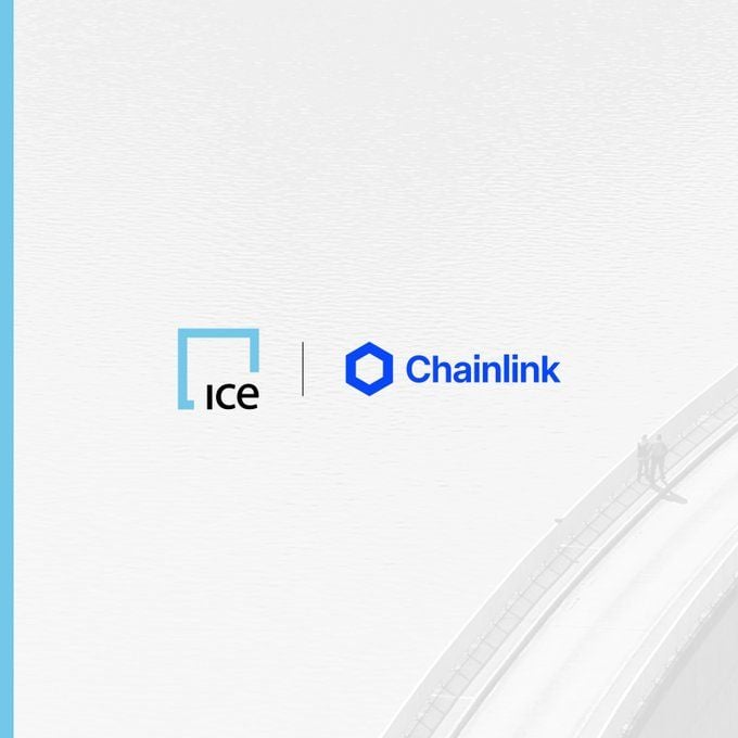 Image showing collaboration between ICE and Chainlink
